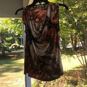 Dressbarn Multicolor Abstract Top